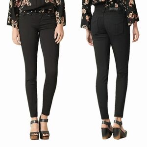 Miss Me Women's Mid-Rise Signature Skinny Jeans, Black, Size: 29